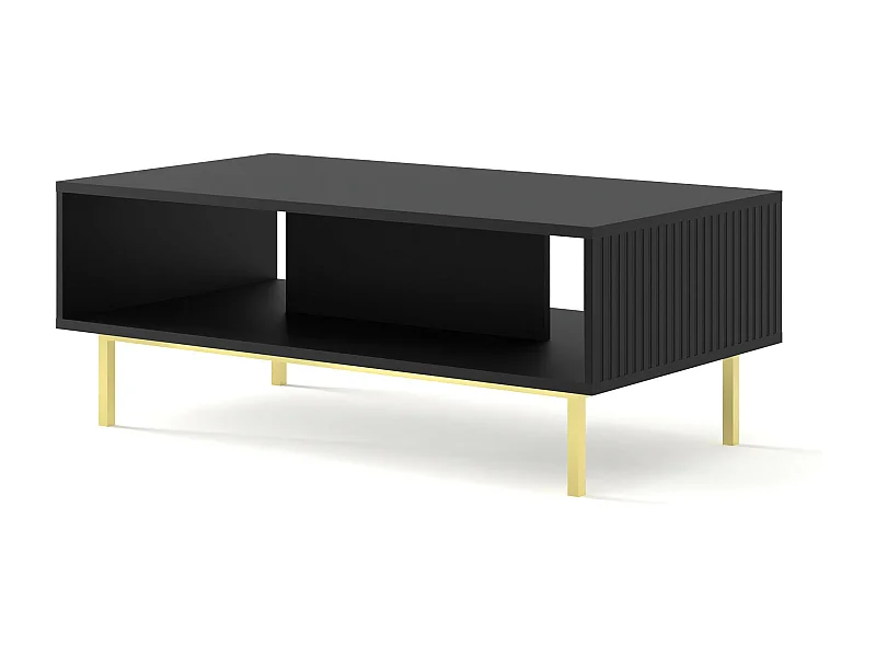 Couchtisch RavennaB 90x60x45 Schwarz & Golden