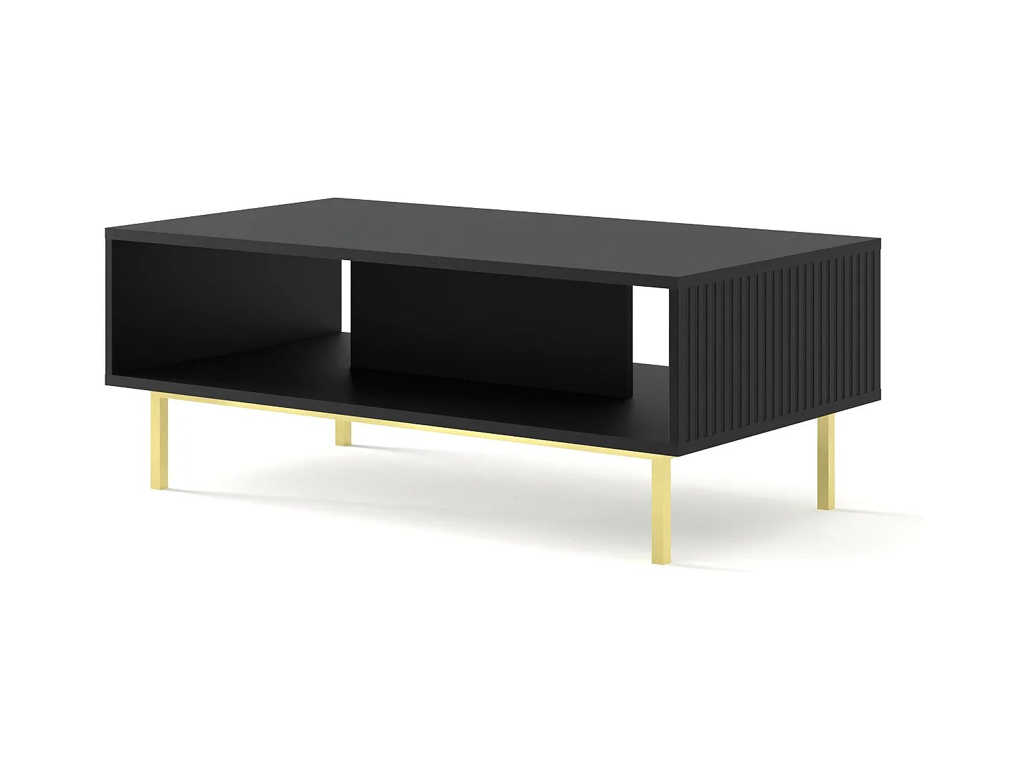 Table basse RavennaB 90x60x45 Noir & Doré