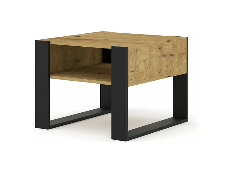 Couchtisch MONDI 60x60x47 Creme & Schwarz