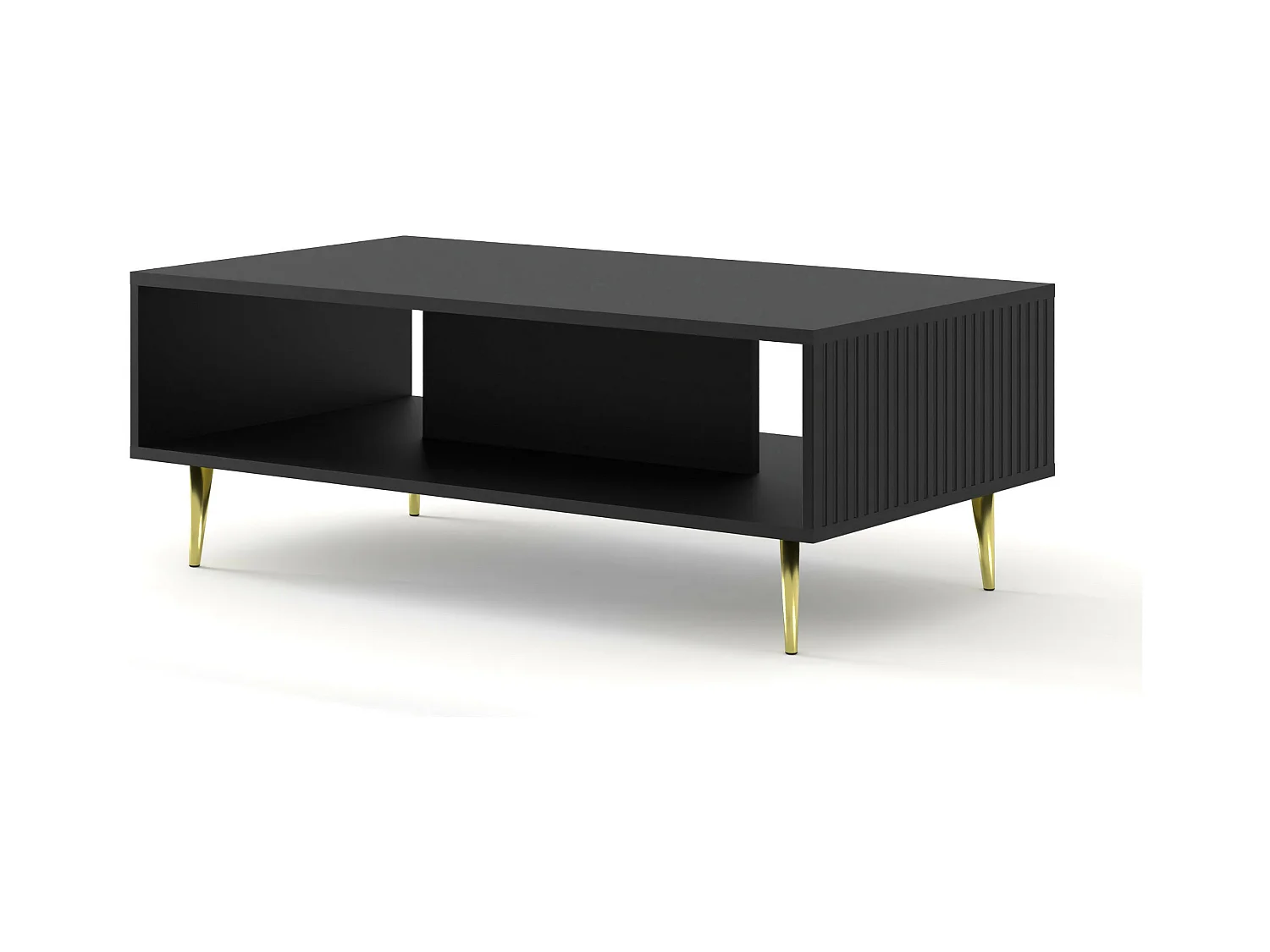 Tavolino RavennaB 90x60x43 Nero & Oro