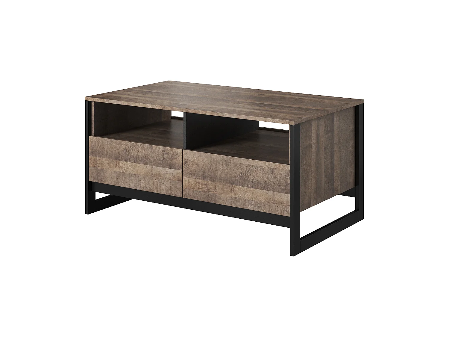 Table basse ARDEN 109x62x53 Crème & Gris