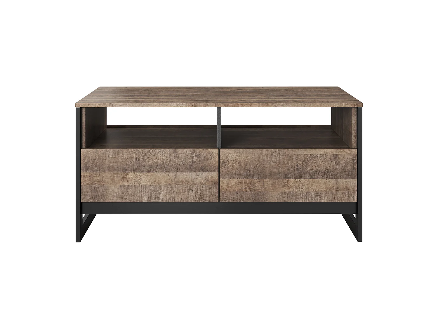 Table basse ARDEN 109x62x53 Crème & Gris