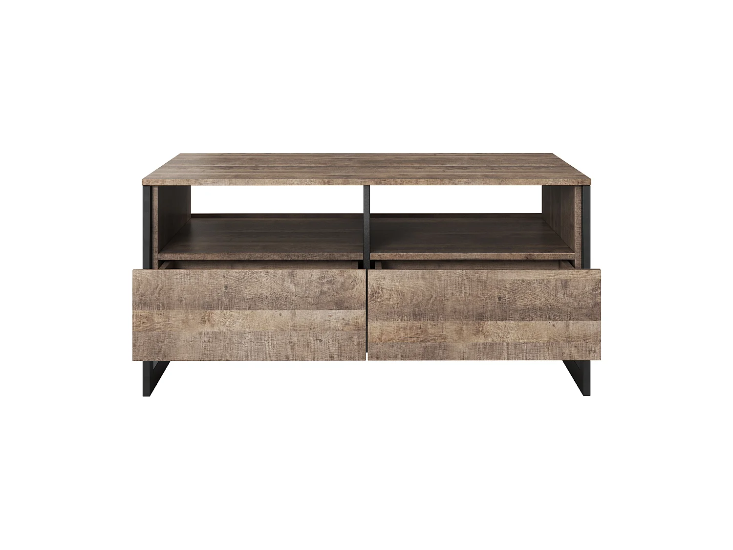 Table basse ARDEN 109x62x53 Crème & Gris
