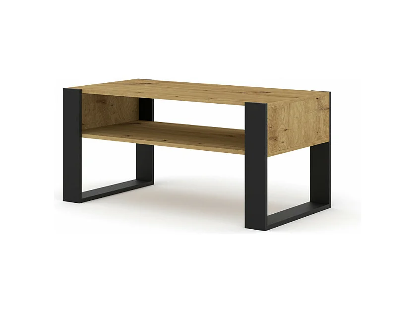 Table basse MONDI 100x50x47 Crème & Noir