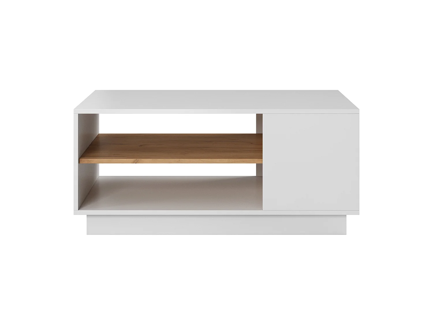 Couchtisch 3D G 100x60x46 Weiß & Creme