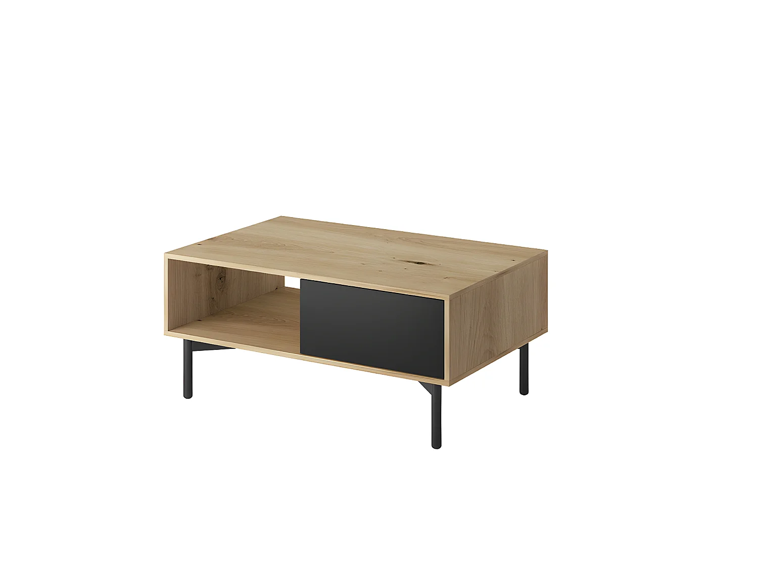 Couchtisch FLOW FL102 102x68x46 Creme & Schwarz