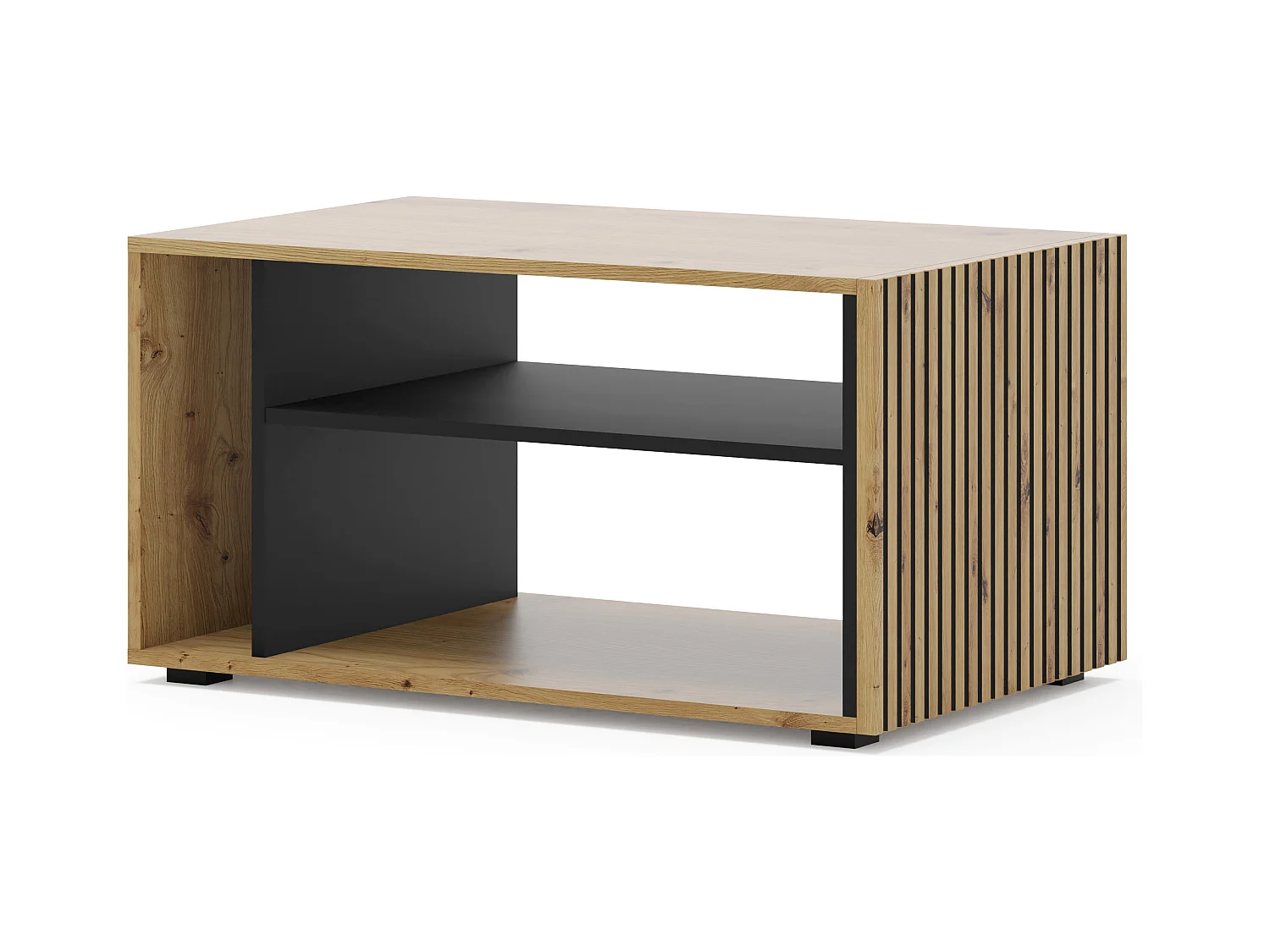 Table basse AURIS 88x55x45 Crème & Noir