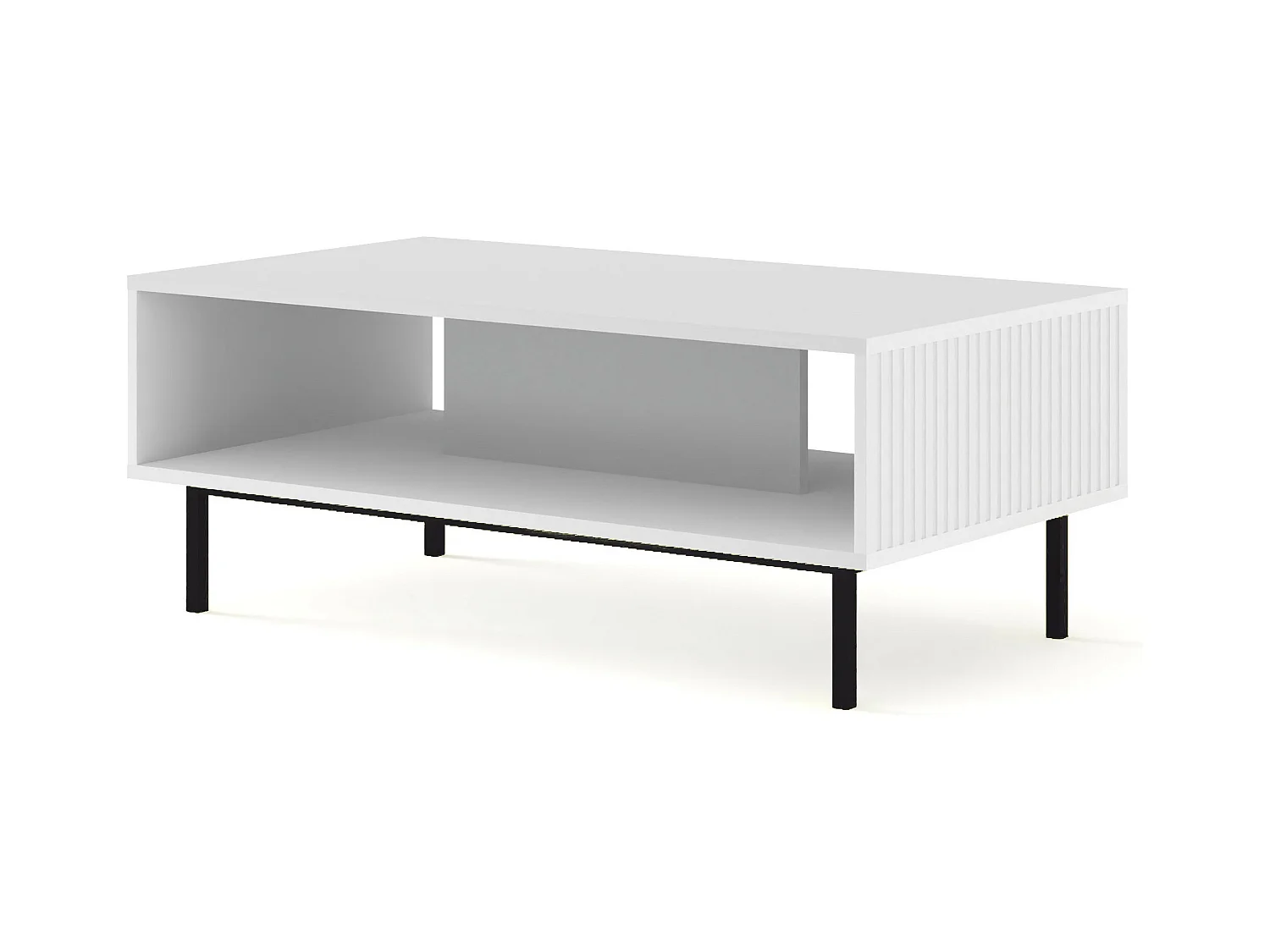 Table basse RavennaB 90x60x45 Blanc & Noir