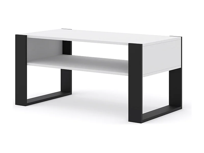 Tavolino MONDI 100x50x47 Bianco & Nero