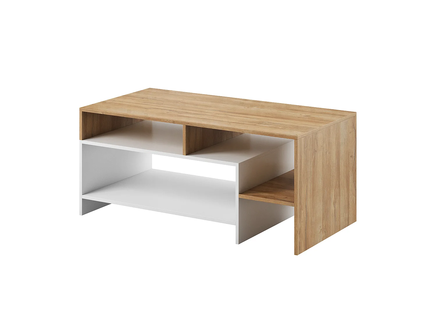 Table basse ALVA 120x60x53 Crème & Gris