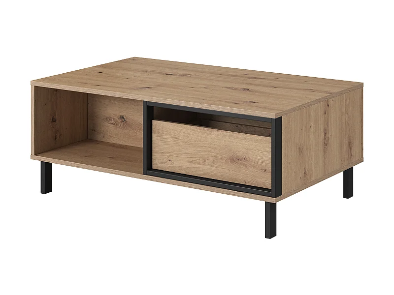 Couchtisch NEST 102x62x44 Creme & Schwarz