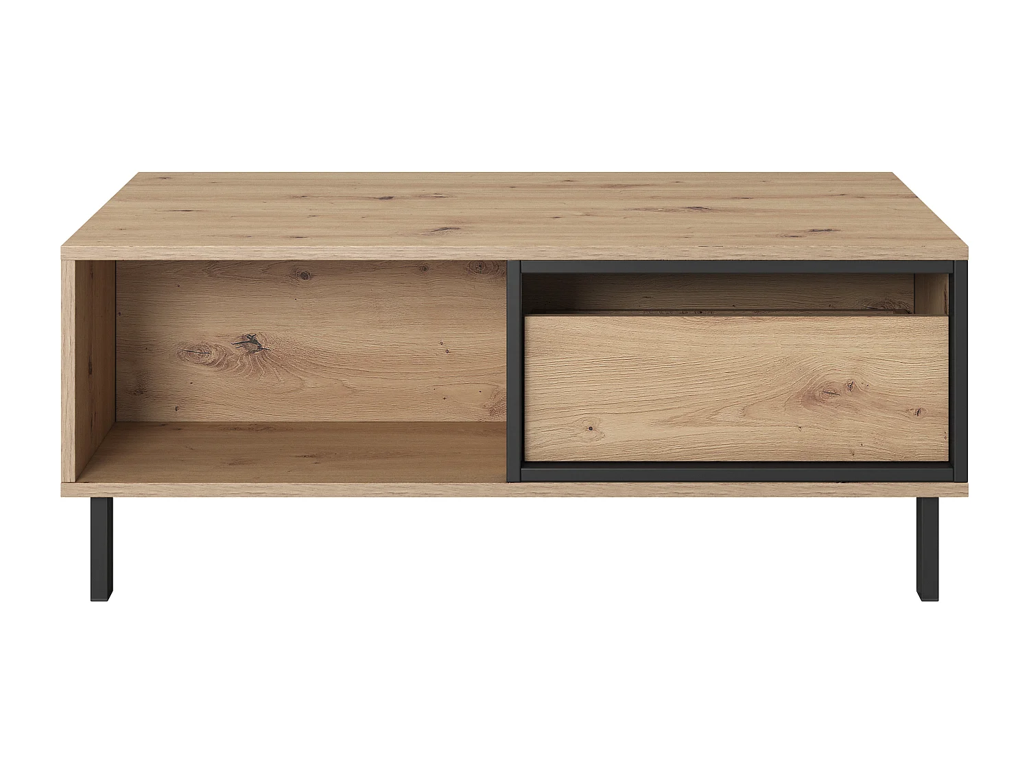 Couchtisch NEST 102x62x44 Creme & Schwarz