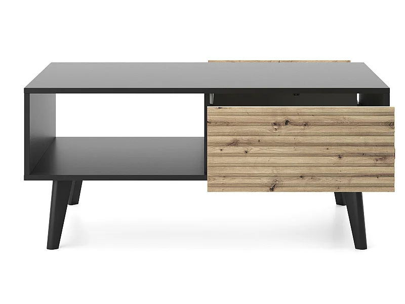 Mesa baja WILLOW L104 104x68x48 Crema & Negro