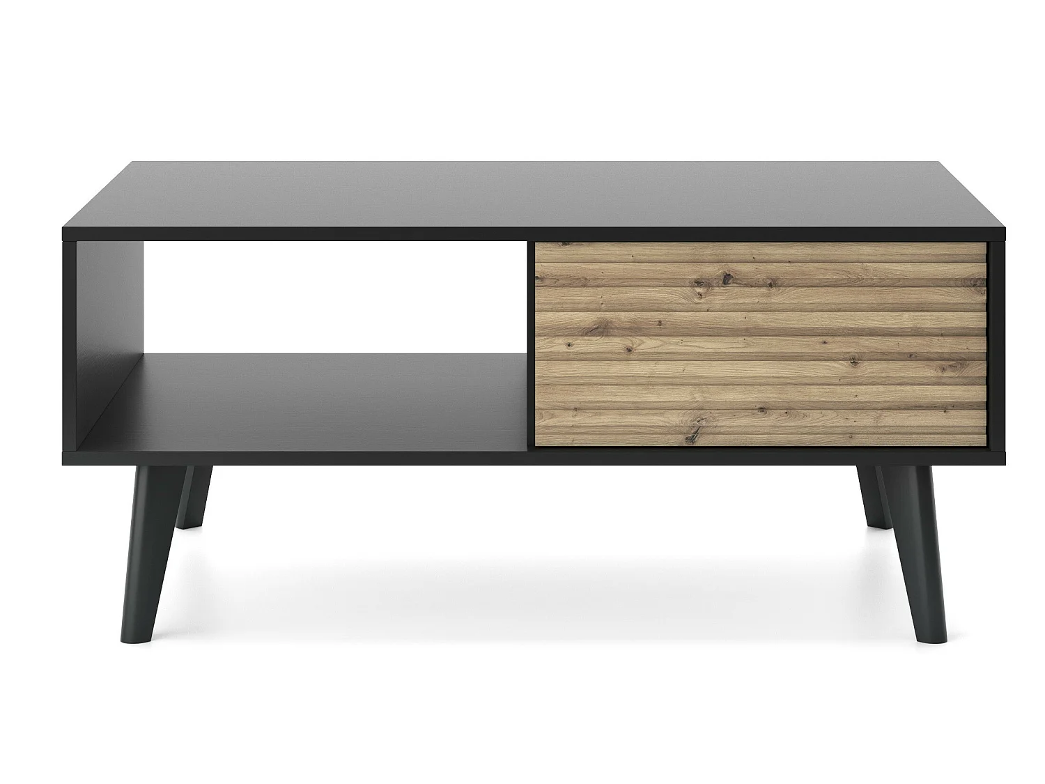 Mesa baja WILLOW L104 104x68x48 Crema & Negro