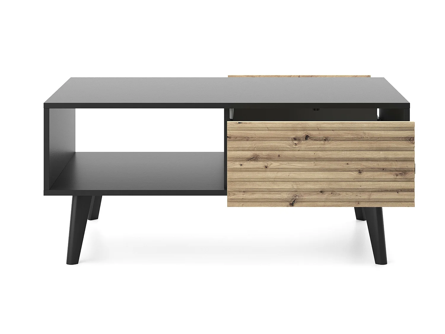 Tavolino WILLOW L104 104x68x48 Crema & Nero