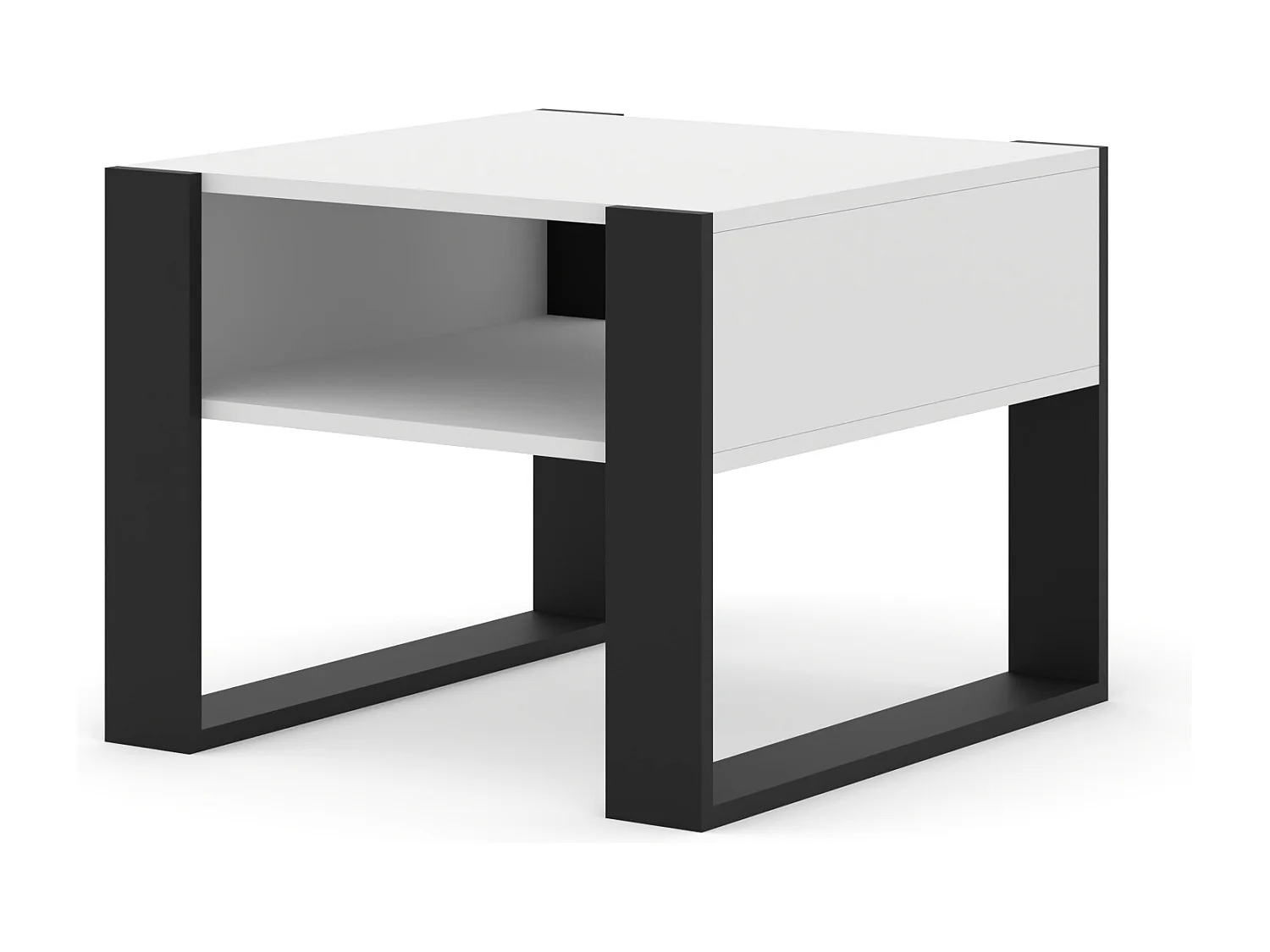 Tavolino MONDI 60x60x47 Bianco & Nero