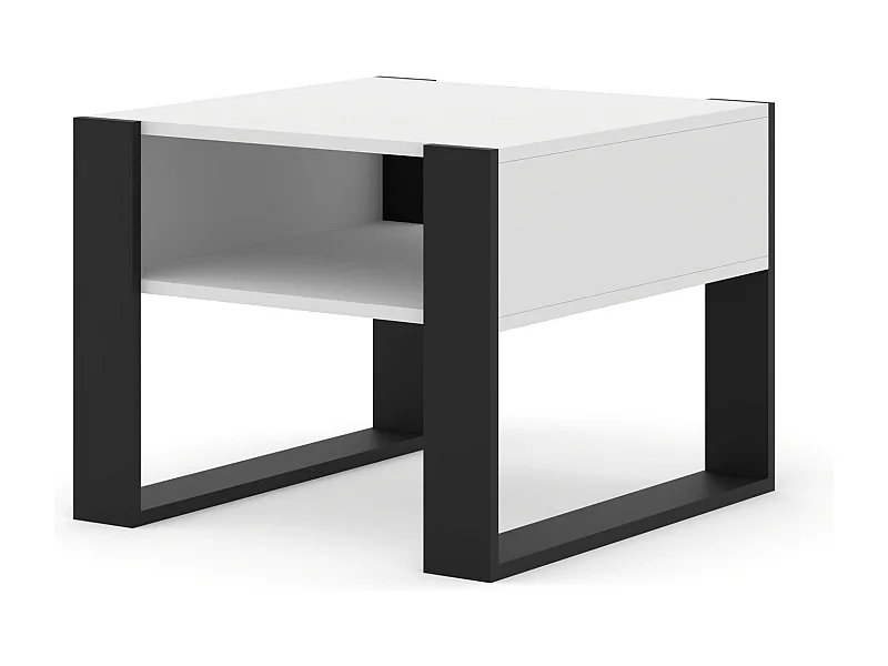 Tavolino MONDI 60x60x47 Bianco & Nero