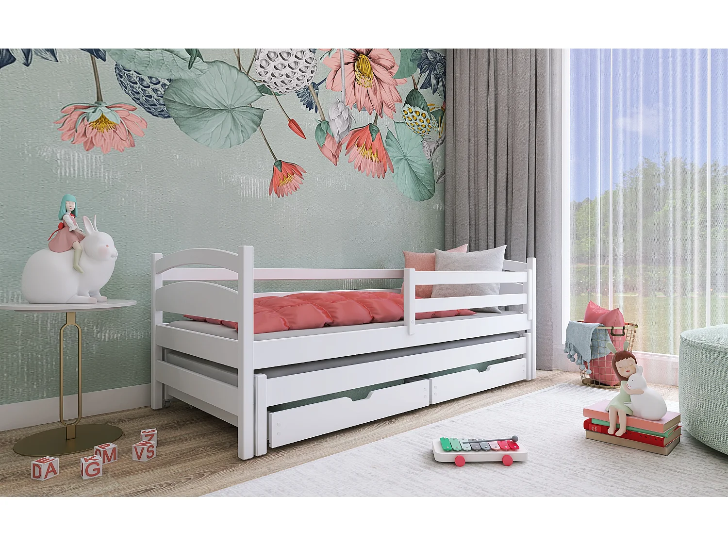 Lit d'enfant Tosia 80x200 Blanc