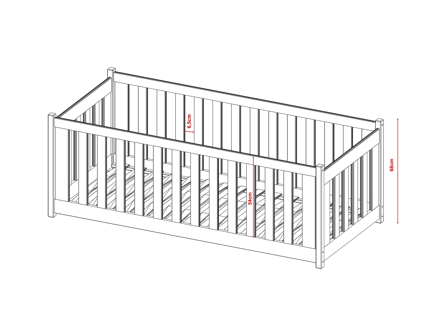 Einzelbett Concept 90x200 Grau