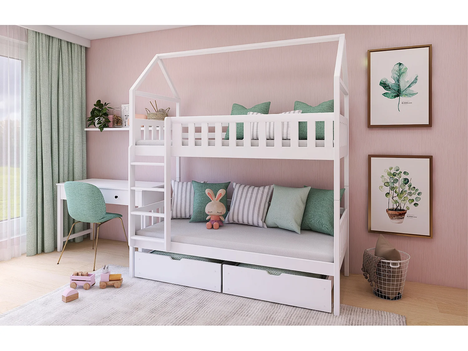 Lit de maison Gaja 80x160 Beige