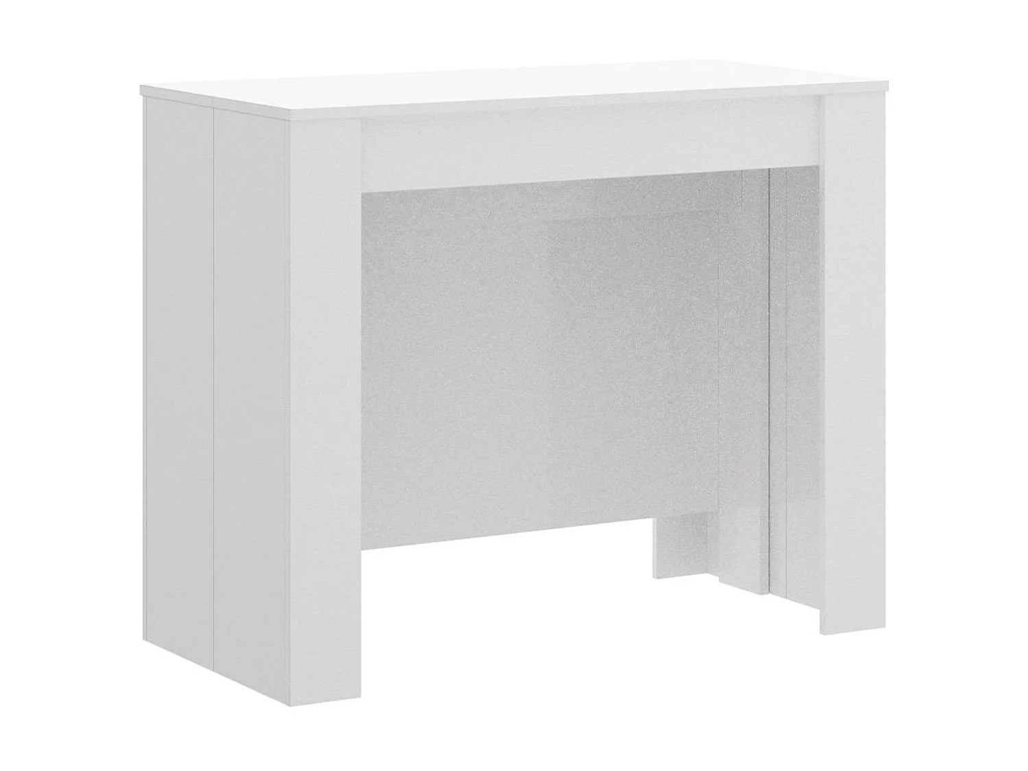 Console table extensible 10 couverts - 4 rallonges - Blanc - ONEGA