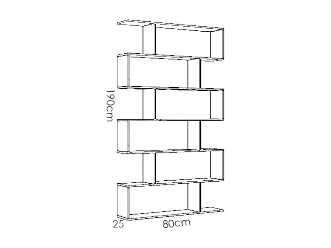 Etagère haute TOMINI - 6 cases - Coloris : Blanc