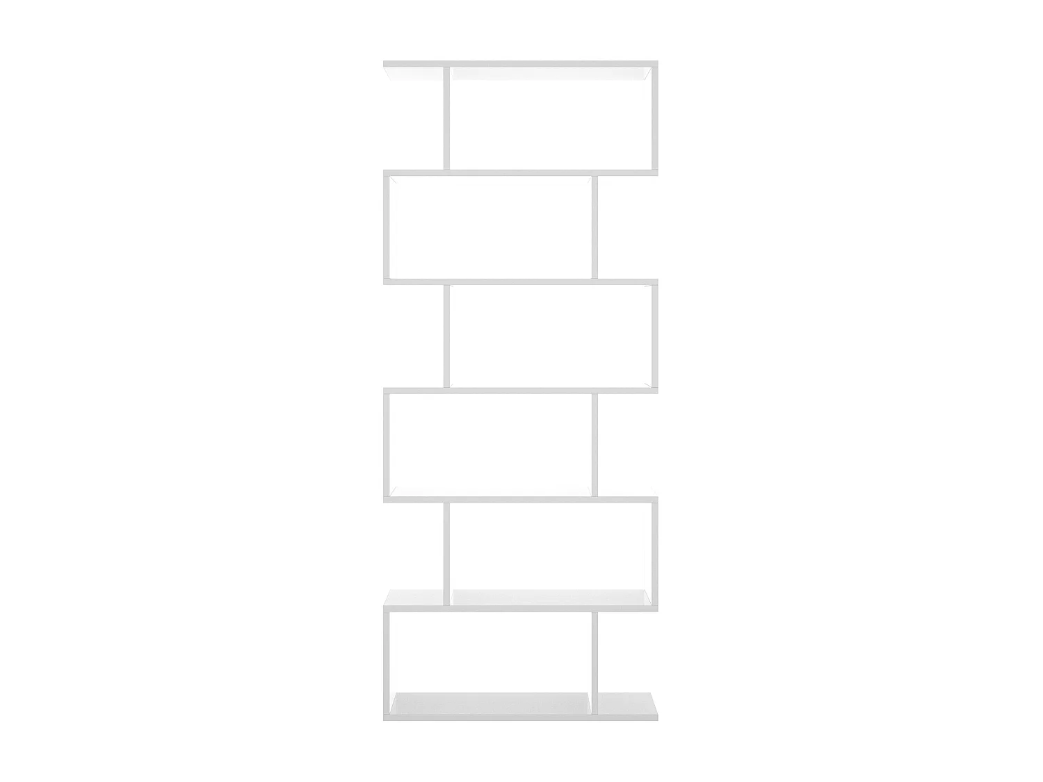 Estante alta TOMINI - 6 divisões - Cor: branca