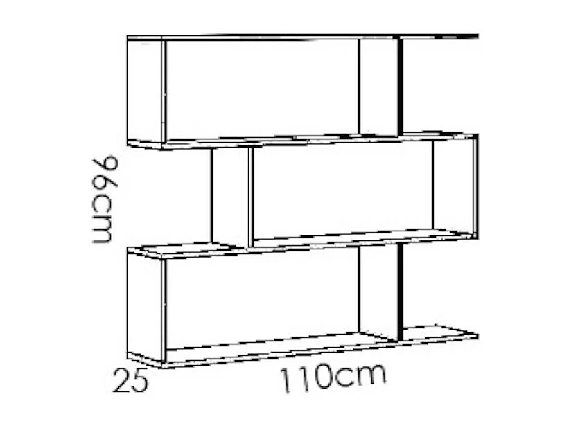 Etagère basse TOMINI - 3 cases - Coloris : Blanc