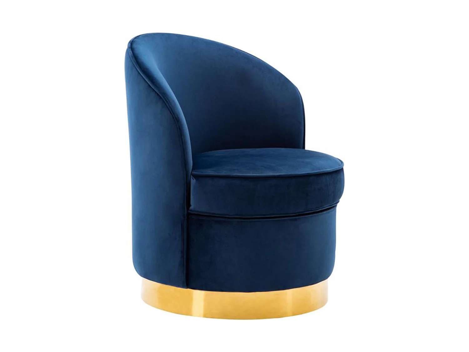 Fauteuil SANELA en velours - Bleu nuit