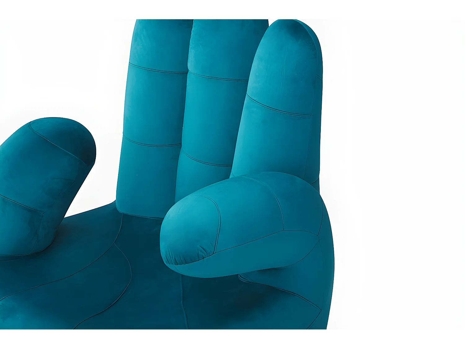 Fingersessel drehbar - Samt - Grünblau - CATCHY