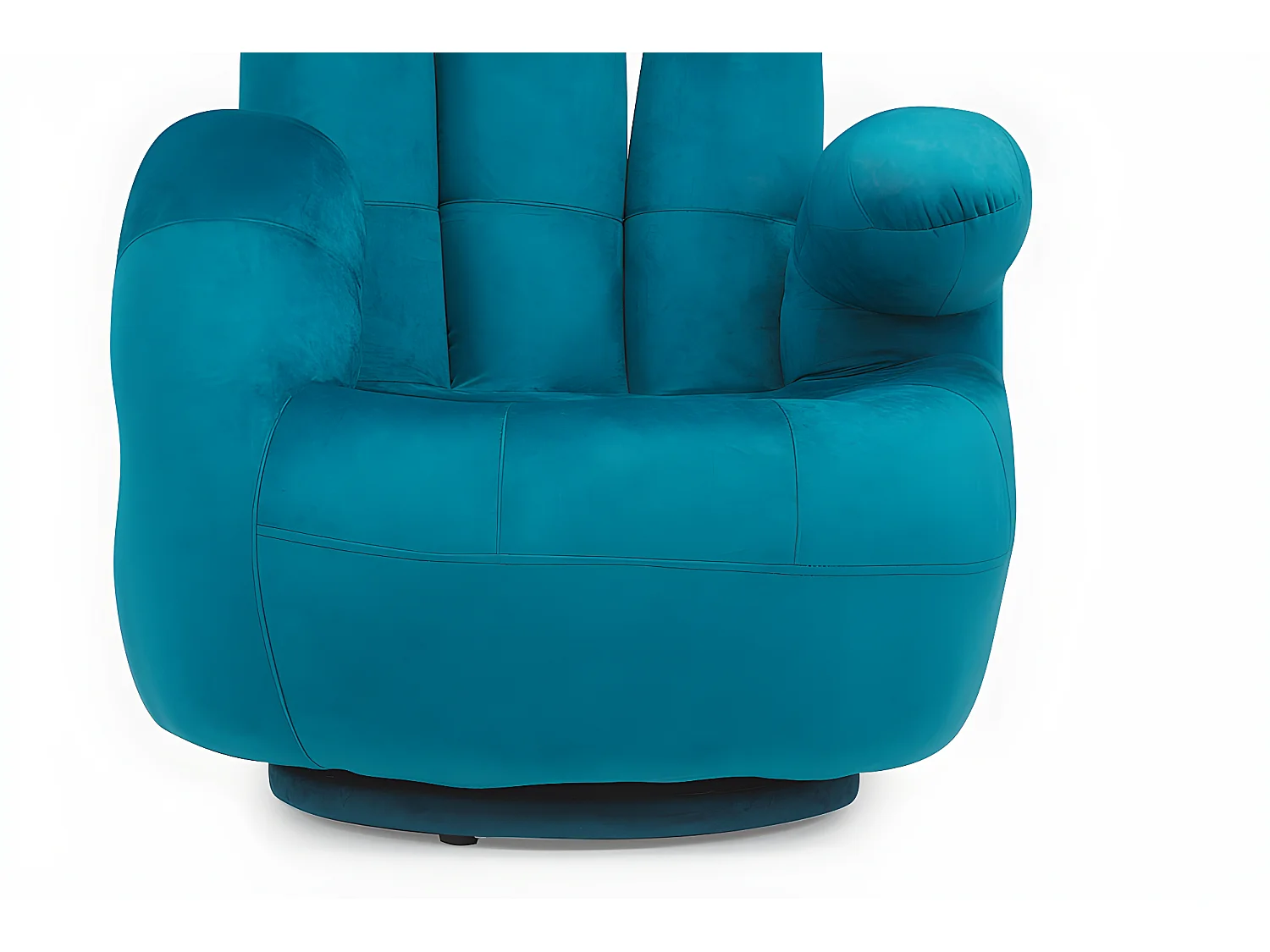 Fingersessel drehbar - Samt - Grünblau - CATCHY