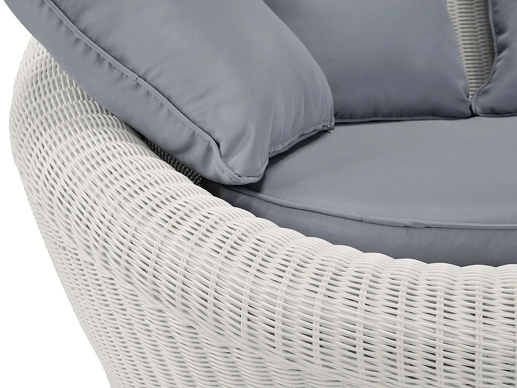 Lot de 2 fauteuils de jardin en résine tressée ivoire - WHITEHEAVEN de MYLIA