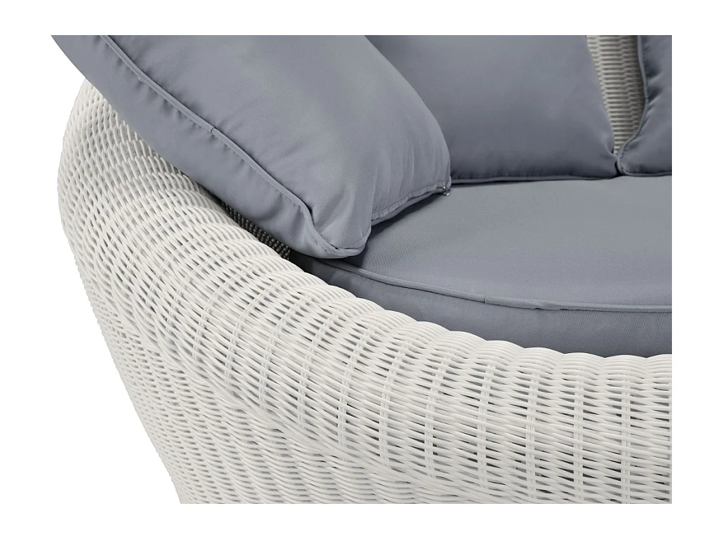 Gartensessel 2er-Set Polyrattan - Elfenbeinweiß - WHITEHEAVEN von MYLIA