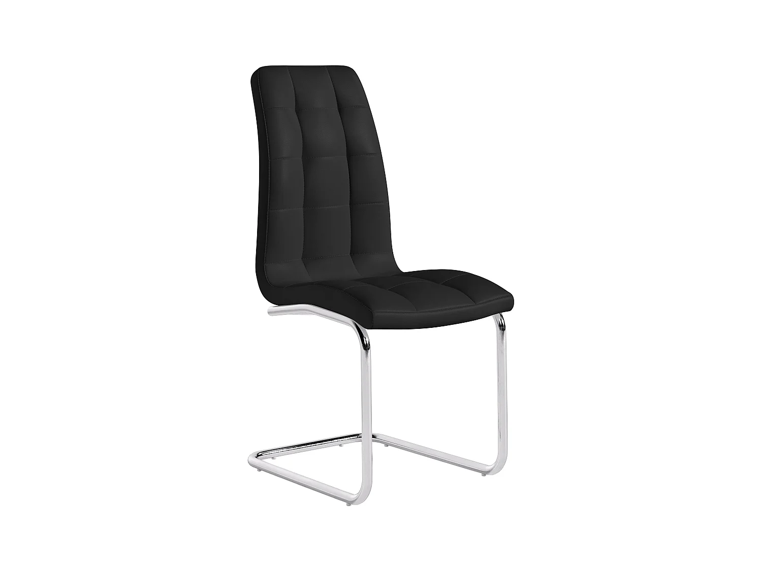 Stuhl 2er-Set - Kunstleder - Schwarz - NADYA