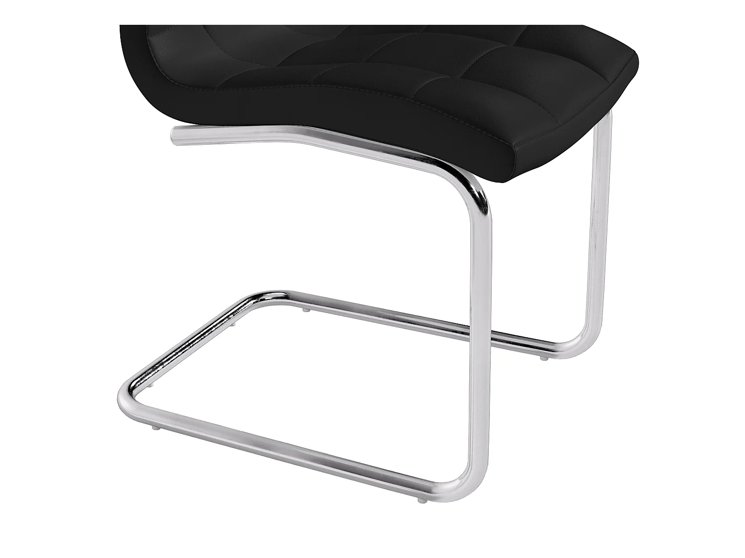Stuhl 2er-Set - Kunstleder - Schwarz - NADYA