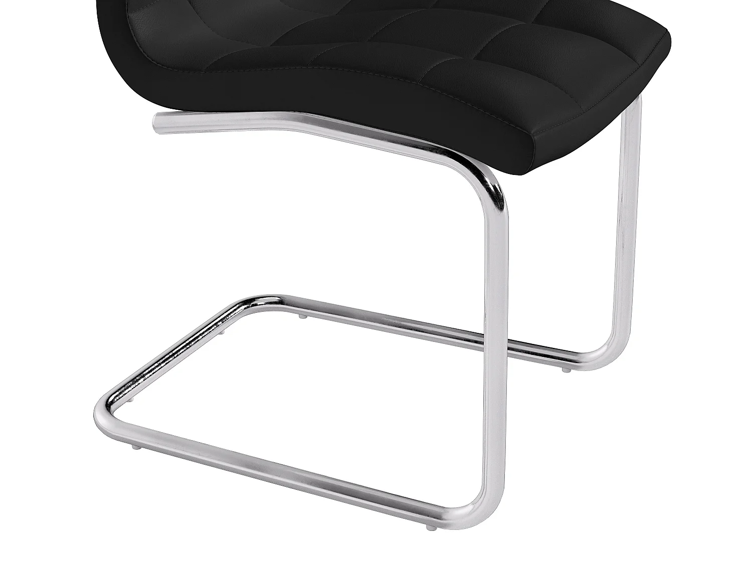 Zestaw 2 krzeseł NADYA - ekoskóra - kolor czarny