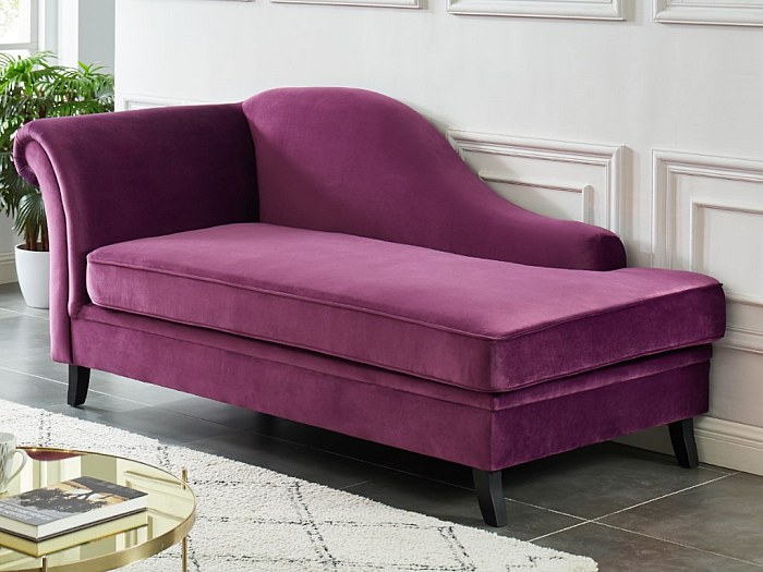 Ecksofa - Violett/Pflaume - Vente-unique