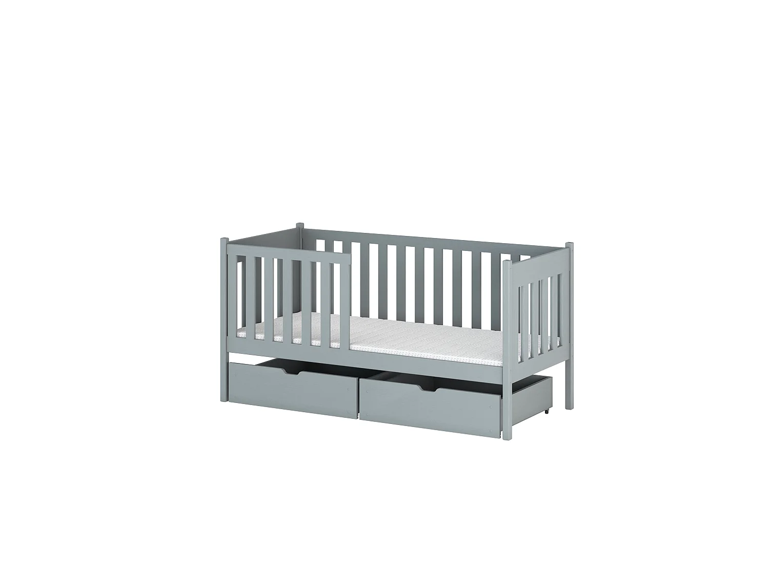 Letto singolo Alicja 90x200 Grigio