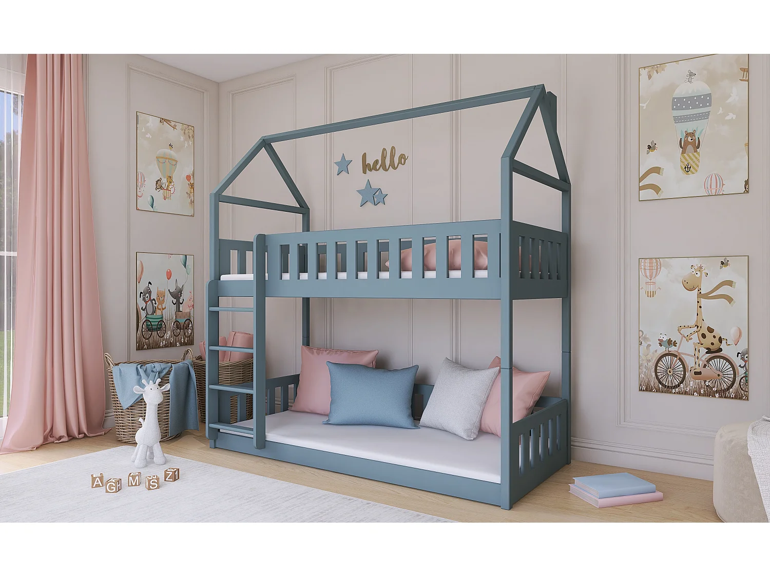 Casa letto Pola 90x200 Grigio