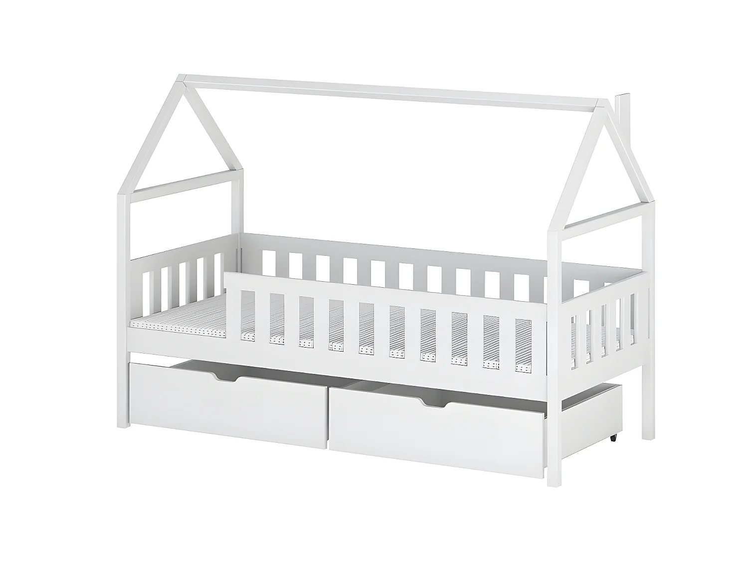 Lit de maison Domi 80x180 Blanc