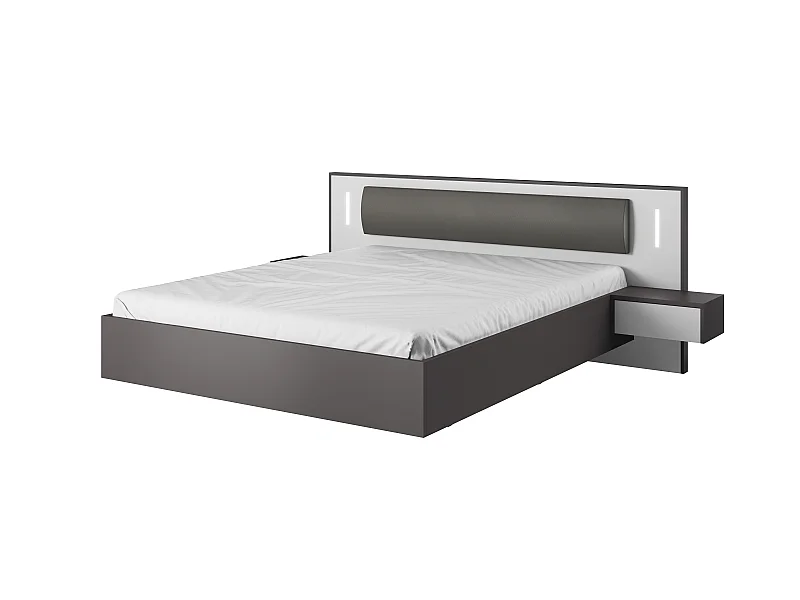 Armadio letto SEGA B 160x200 Bianco & Grigio