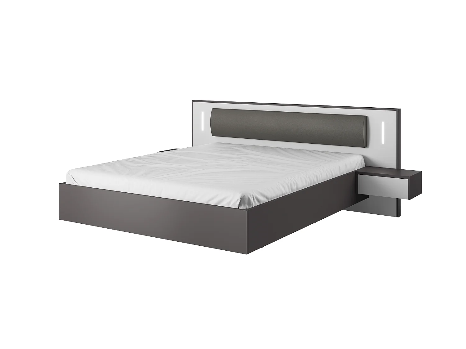 Armario cama SEGA B 160x200 Blanco & Gris