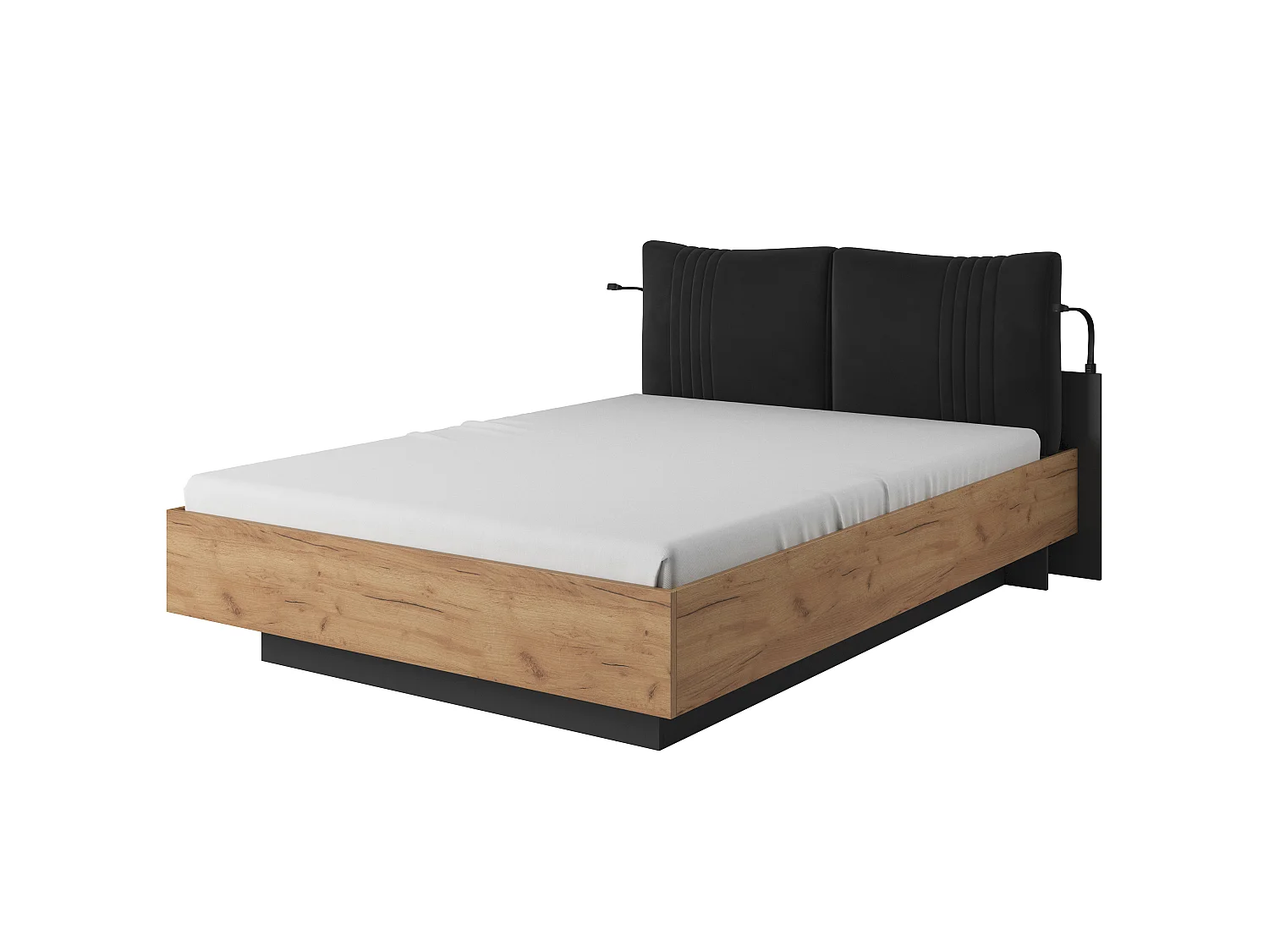 Lit escamotable DECO B 160x200 Crème & Gris