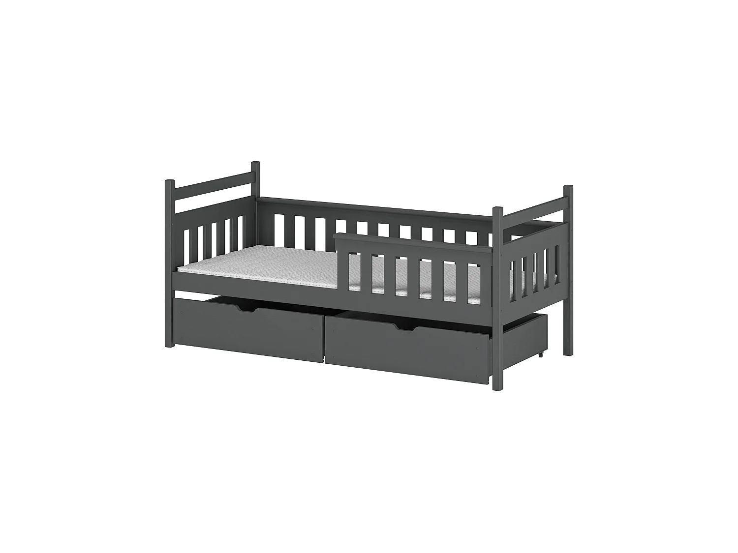 Cama individual Emma 80x160 Gris