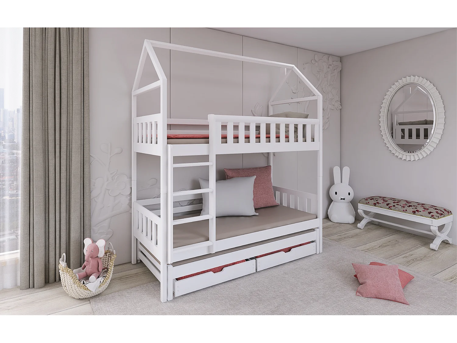 Hausbett Iga 90x200 Grau