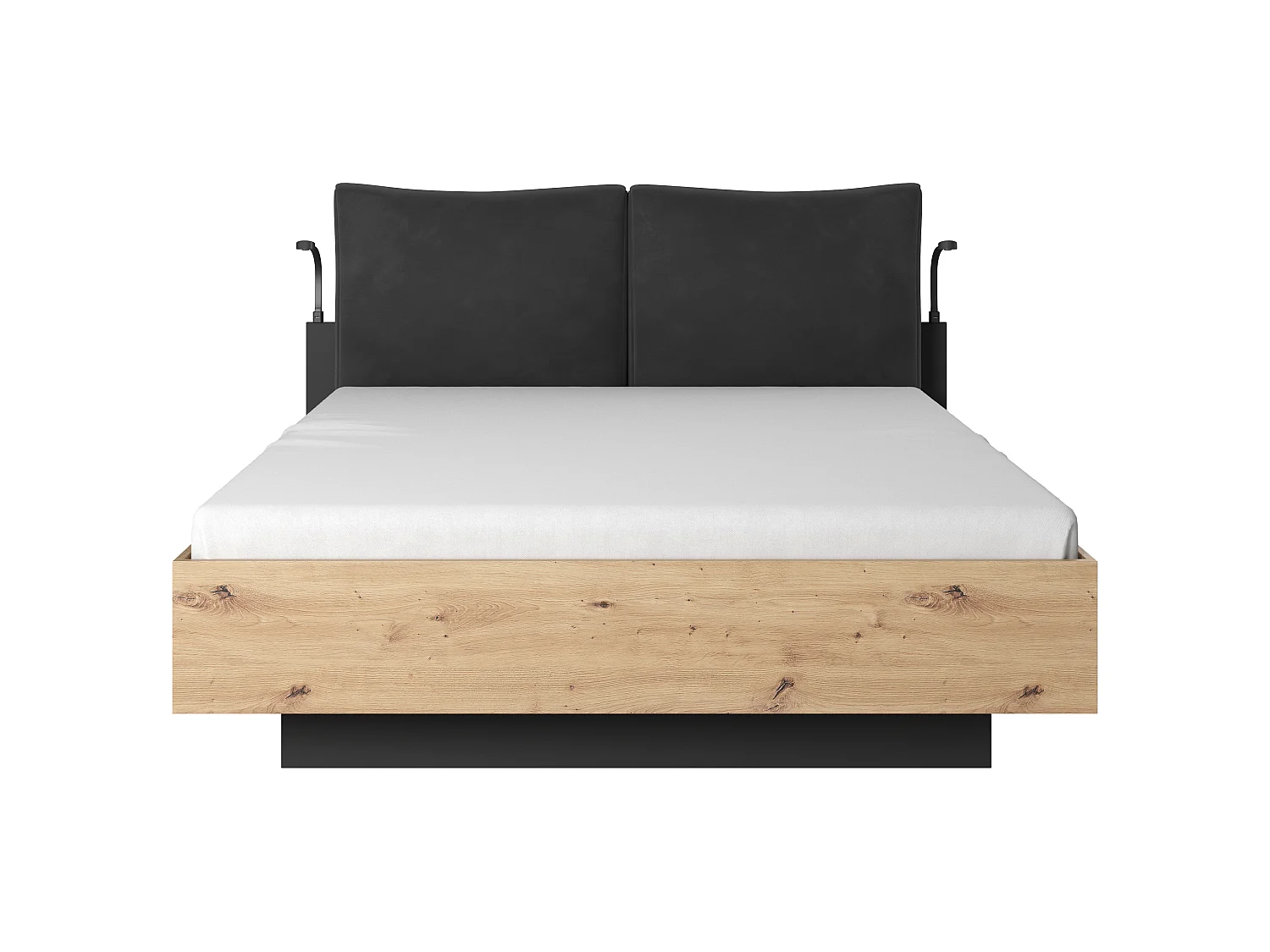 Schrankbett NEST B 160x200 Creme & Schwarz