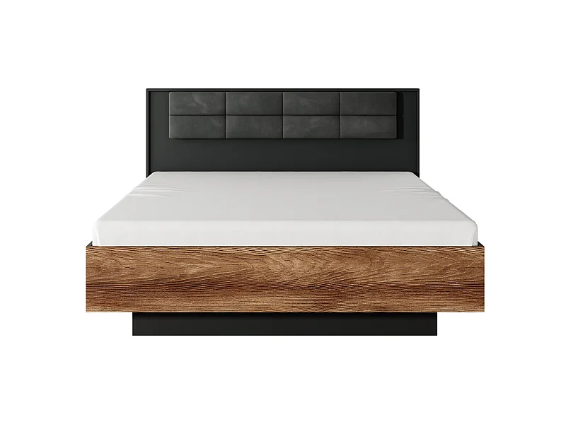 Armadio letto MILTON B 160x200 Marrone cioccolato & Nero