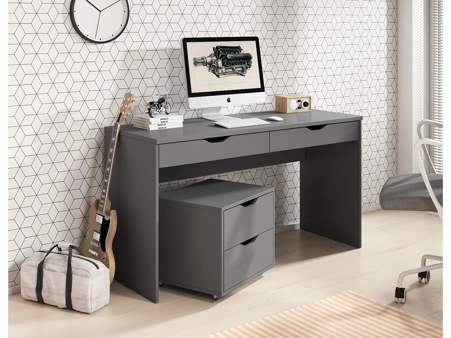 Bureau MATI 139x51x76 Gris
