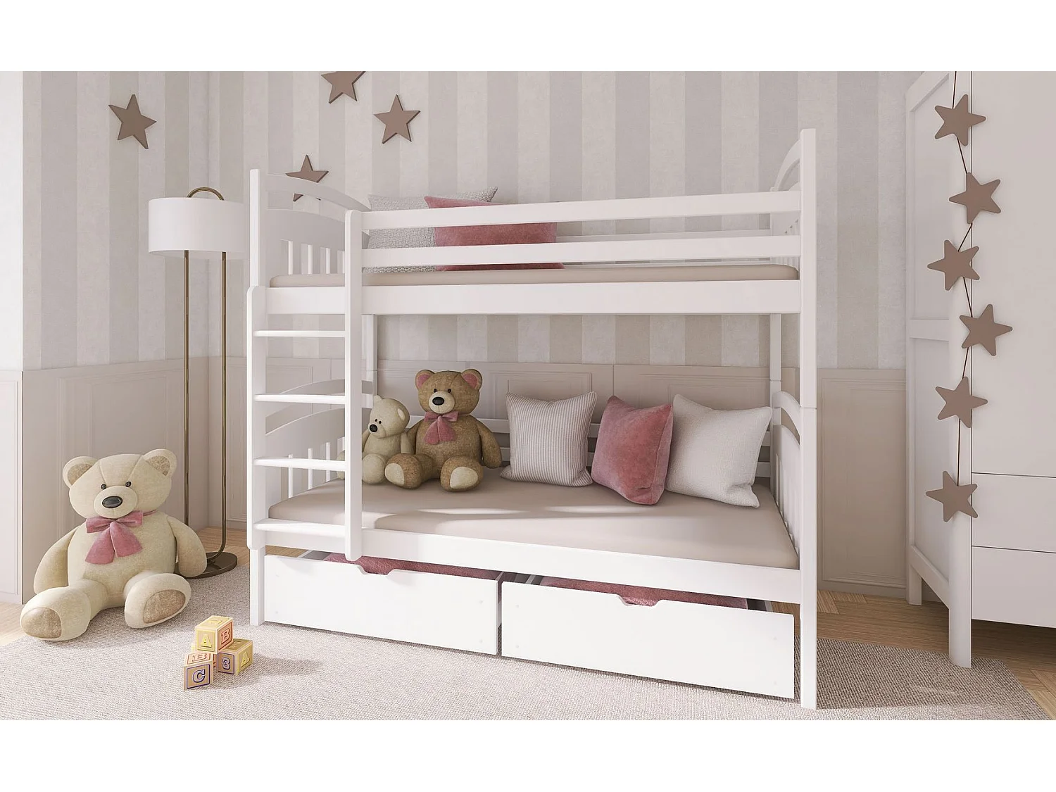 Etagenbett Gabi 90x190 Beige