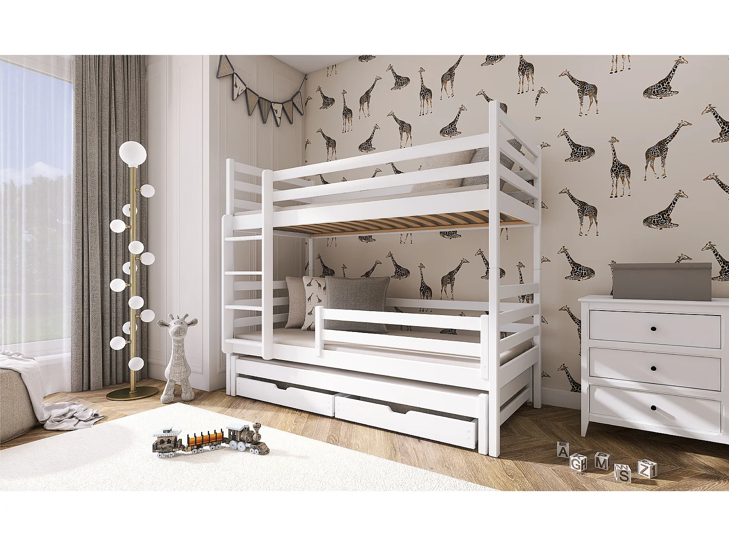 Lit superposé Luknew 90x200 Beige